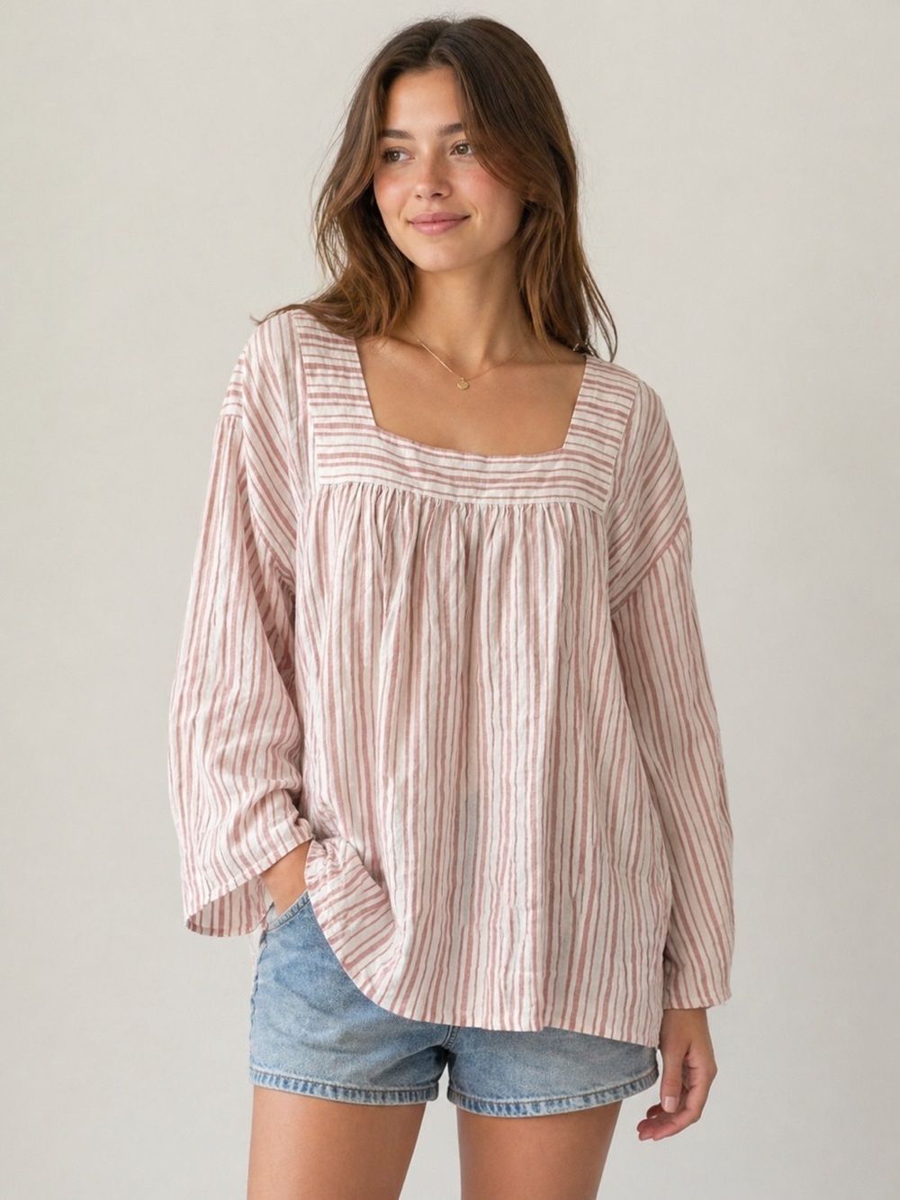 Rachel Zoe • Linen Striped Top